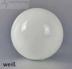 Farbige Vollglaskugel weiß