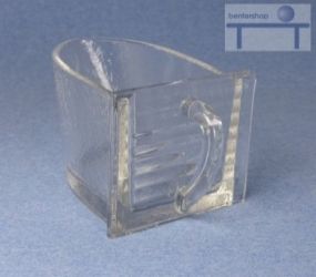Küchenschütte aus Bleikristallglas - Front gewellt