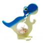 Preview: Little Bigbelly-Dinospardose aus Holz, Höhe 40 cm, zweifarbig lackiert, blau.
