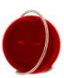 Preview: Glaskugel rot mit der Aufhänung aus Edelstahl.