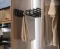 Preview: Funktionsauszug für Hosen und Röcke in schwarz/anthrazit. 7 Kleiderbügel für die Aufnahme von bis zu 14 Hosen oder Röcken.
