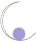 Preview: Edelstahl-Aufhängung in mondsichelform - Glaskugel amethyst 100 mm