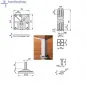 Preview: Möbelfuß aus Alu mit Befestigungsplatte und höhenverstellbarem Tellerfuß aus Metall