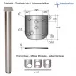 Preview: Montageplatte für das runde Tischbein aus Edelstahl mit Sockelversteller ebenfalls aus Edelstahl.
