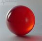 Preview: Reine Kristallglaskugel ohne Einschlüsse, Farbe rot.