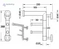 Preview: Dreifach Garderobenhaken aus Edelstahl mit verdeckter Wandbefestigung.