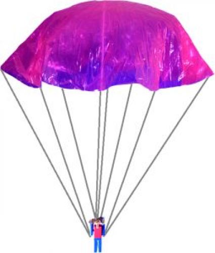 Fallschirm mit Gummischleuder