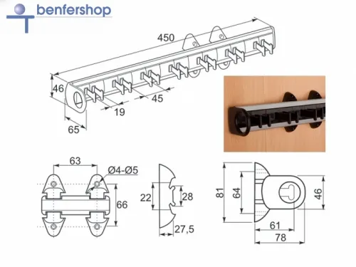 Gürtelhalter ausziehbar - Länge 450 mm