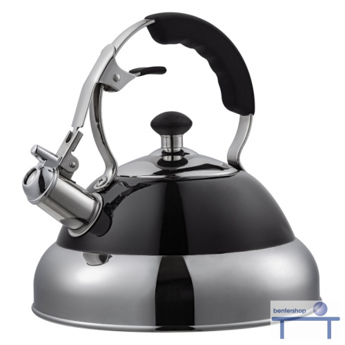 Flötenkessel-classicline - Oberfläche silber-schwarz
