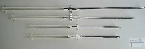 Kleiderbügelhalter, Tragkraft 10 kg, in vier verschiedenen Längen.
