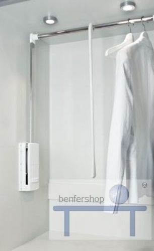 Kleiderlift für lichte Schrankbreite von 61 cm | Oberfläche weiß