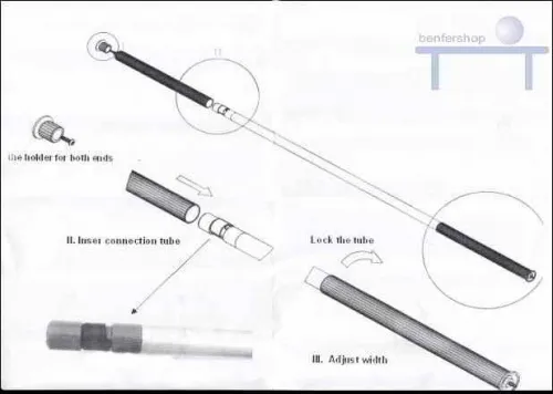 Ausziehbare Kleiderstange aus Aluminium