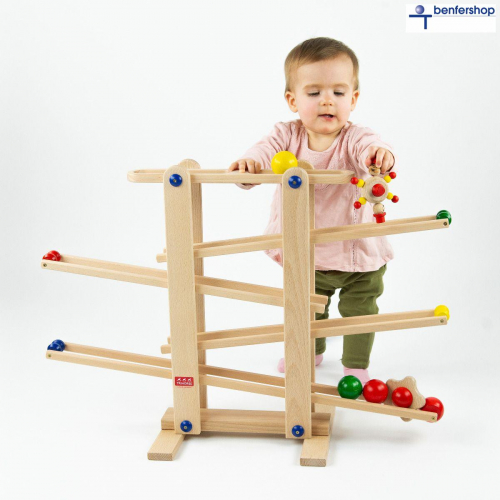 Kugelbahn aus Buchenholz für Kinder ab 1 Jahr - Höhe 51 cm