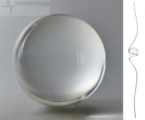 Die schlanke Kugelspirale. Glaskugelfarbe klar, transparent.