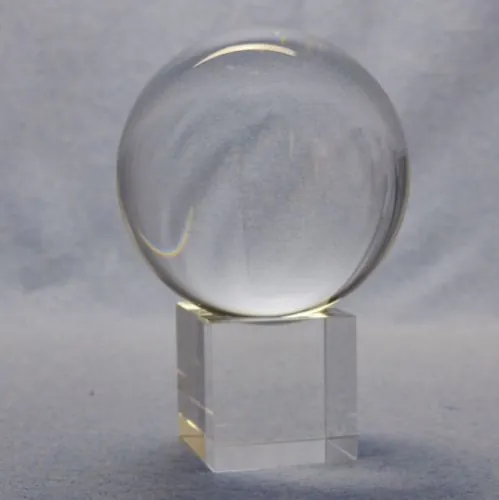 Lensball Durchmesser 100 mm | Sockel 50 mm quader