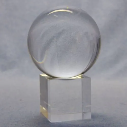 Lensball Durchmesser 90 mm | Sockel 50 mm quader