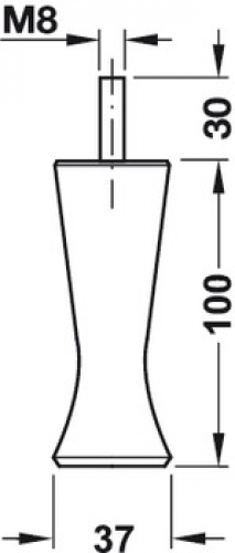 sockelfuß höhe 100 mm