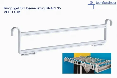 Hosenbügel-Rockhalterung als Zubehör für den Schrankauszug BA403.35 | VPE 1 Stk Ringbügel