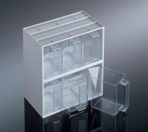 Schüttenkastenblock, inkl. 6 Küchenschütten aus Kunststoff - glasklar