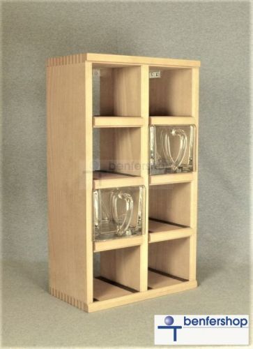 Schüttenkasten senkrecht - zwei Reihen vertikal, inkl. Glas -oder Keramikschütten.