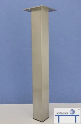 Edelstahl-Tischbein, 80mm quadratisch