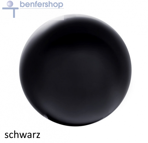 Reine Kristallglaskugel ohne Einschlüsse, Farbe schwarz.