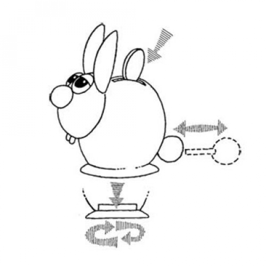 Spardose aus Holz-Motiv Hase-mit Funktion