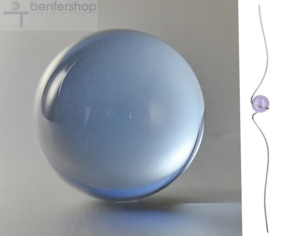 Die schlanke Kugelspirale. Glaskugelfarbe amethyst.