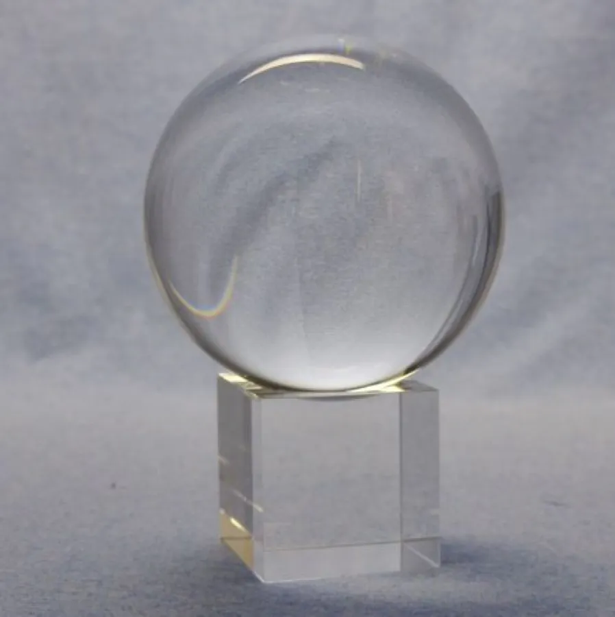 Lensball Durchmesser 100 mm | Sockel 50 mm quader