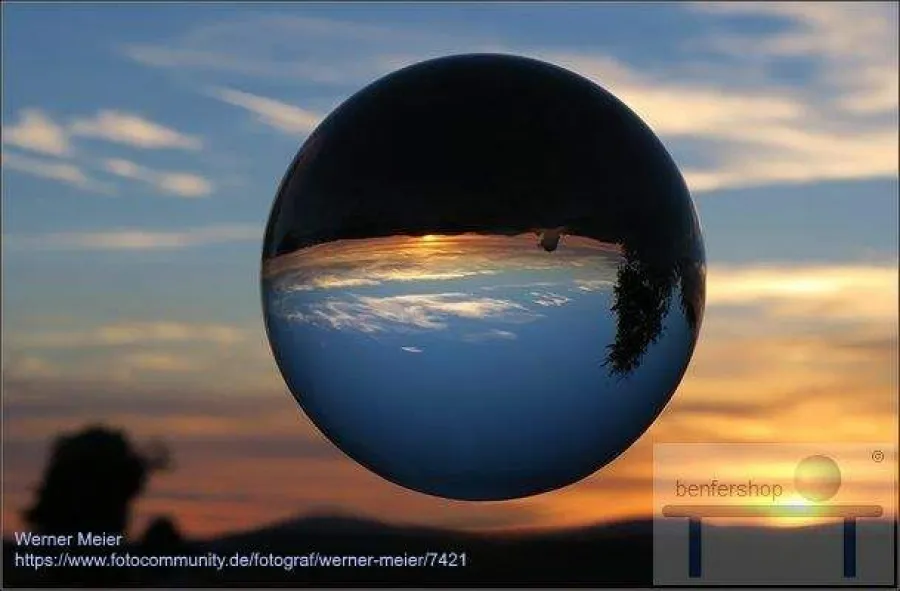 benfershop-Lensball im Abendrot