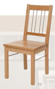 Esszimmerstuhl bh112 mit Edelstahlstäben in der Rückenlehne