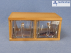 Schüttenkasten Buche | Zwei große Küchenschütten aus Glas, 0,9 Ltr.