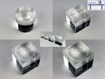 Lensball-Fotokugel-Sockel aus Kristallglas