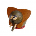 Holzspardose Motiv Elefant farbig lackiert